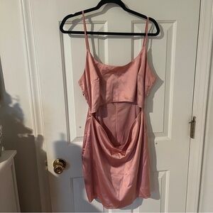 Missguided Pink Cutout Dress